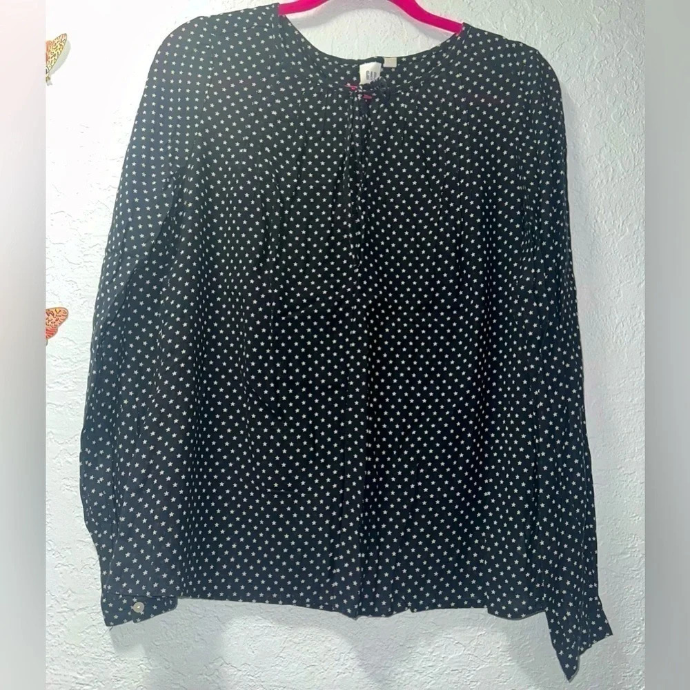 Women's Gap Long Sleeve Blouse w/ Star Design